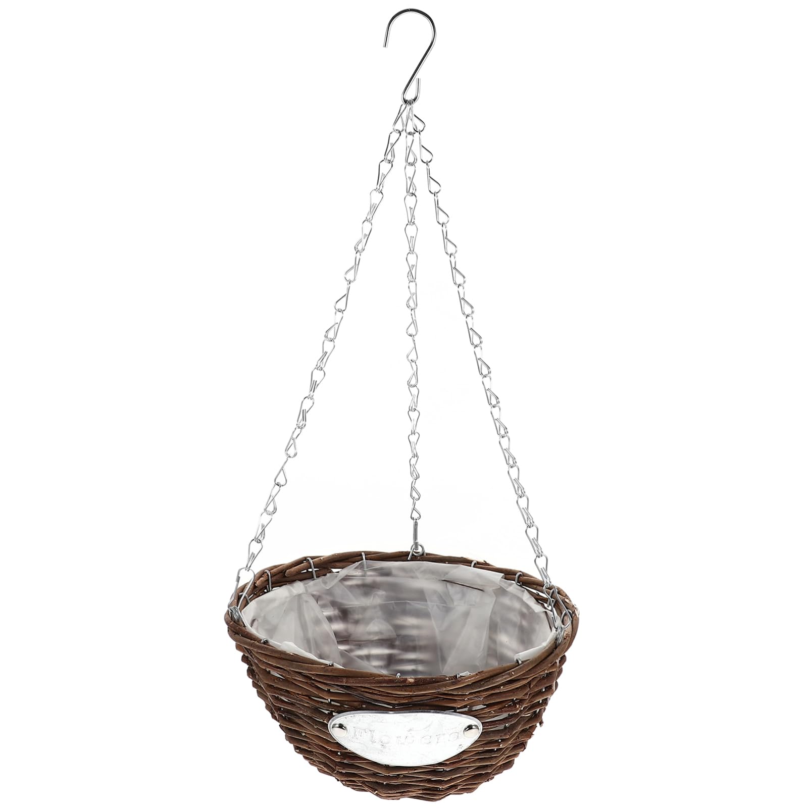 Operitacx 2 Pezzi Fioriere Sospese In Rattan – Cesti Intrecciati A Mano Per Piante – Con Membrana Impermeabile – Taglie M E S (31x27x12 Cm / 25x20,5x8,5 Cm)