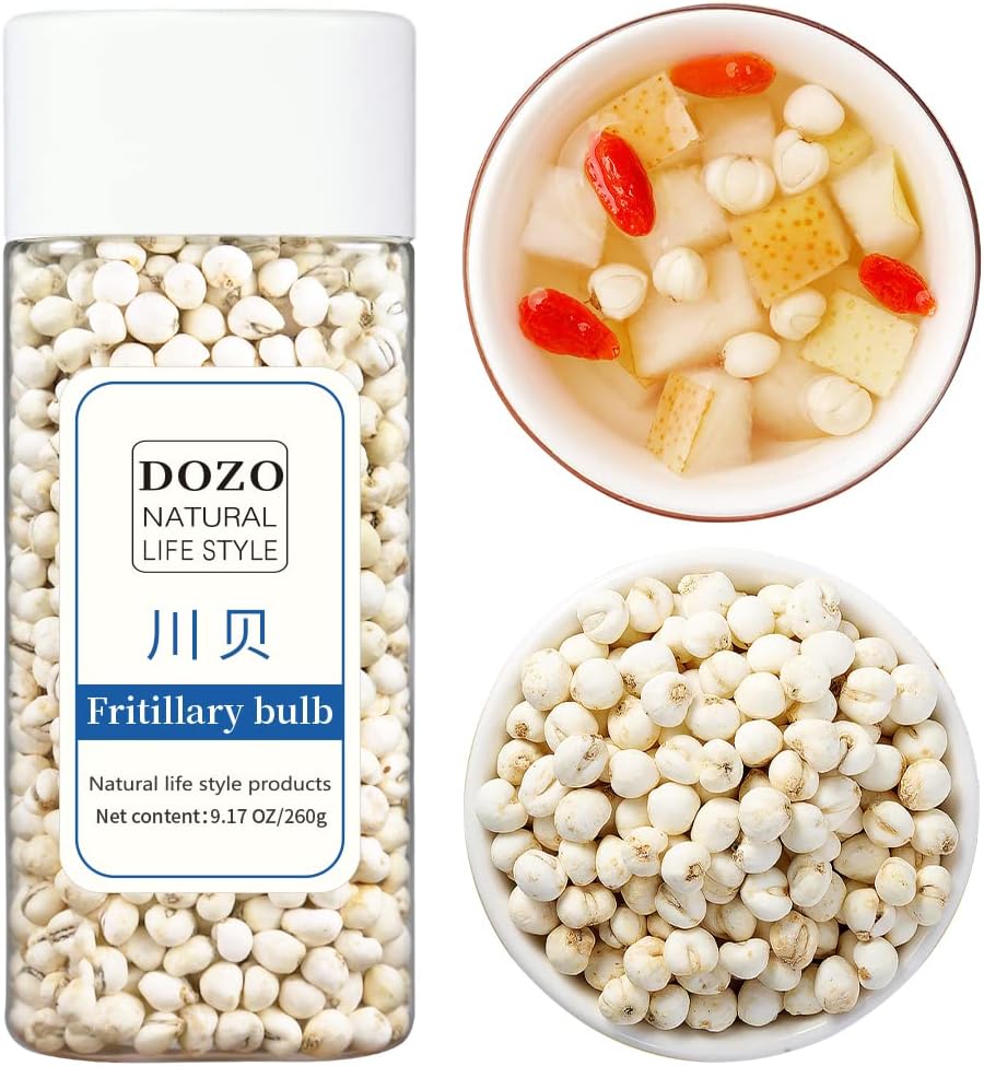 DOZO Chuan Bei Mu Bulbus Fritillariae Cirrhosae 9.17oz/260g Chinese Loose Herb Soup Ingredients 川贝 川贝母 川貝