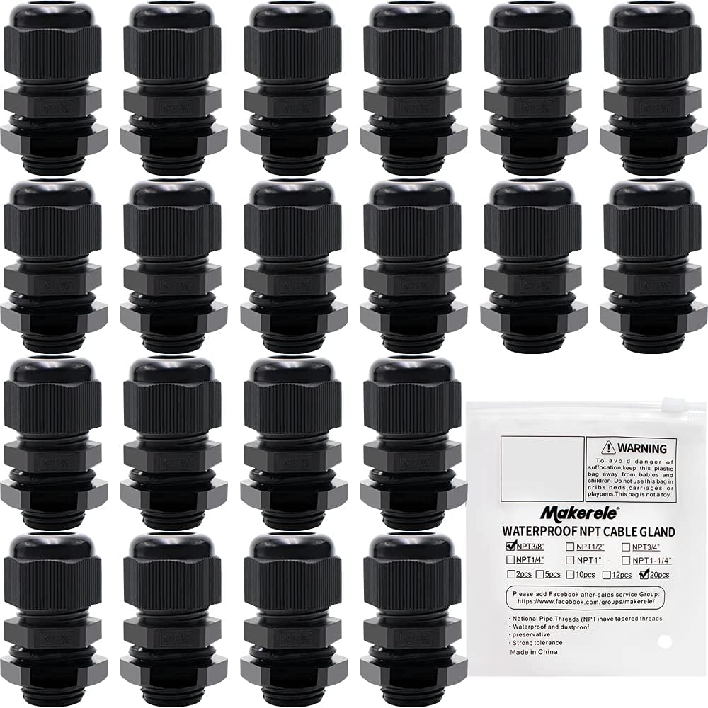 MAKERELE Cord Grip NPT Cable Glands Kit for Electrical Waterproof Box — Amazon image 11