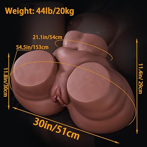 Miniatura 35 de Muñeca sexual de 11 libras masturbador masculino con vagina anal Stroker sexual realista de gran trasero marrón, muñecas sexuales de bolsillo, coño
