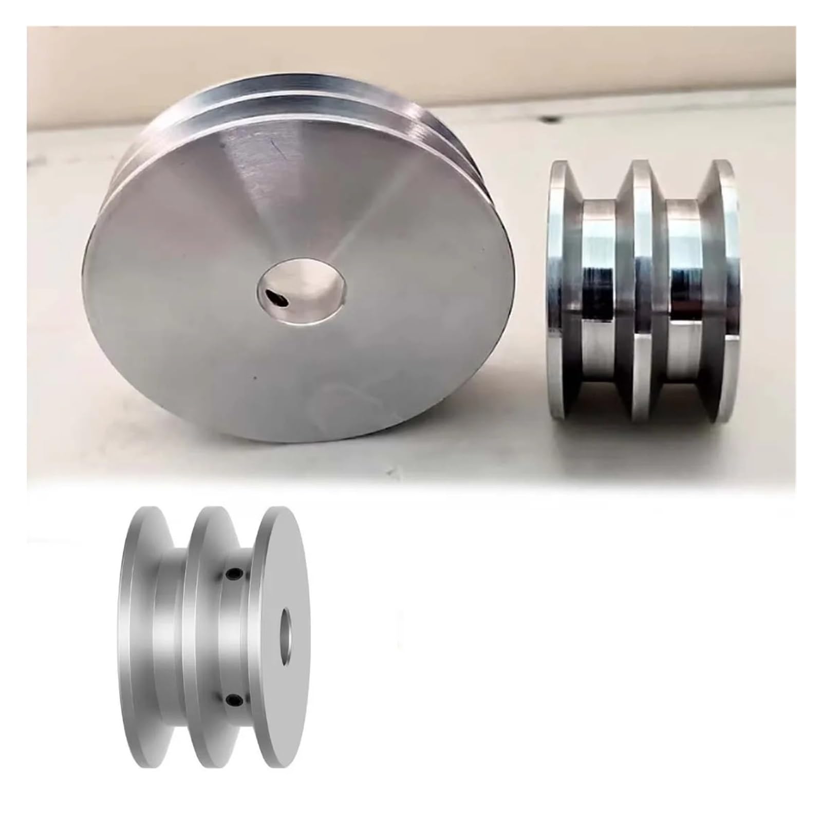 1 pz Lega di Puleggia a V A-Tipo Doppio Slot Motore del Ruota motrice Industriale V-Slot Diametro 40/60/80/100mm