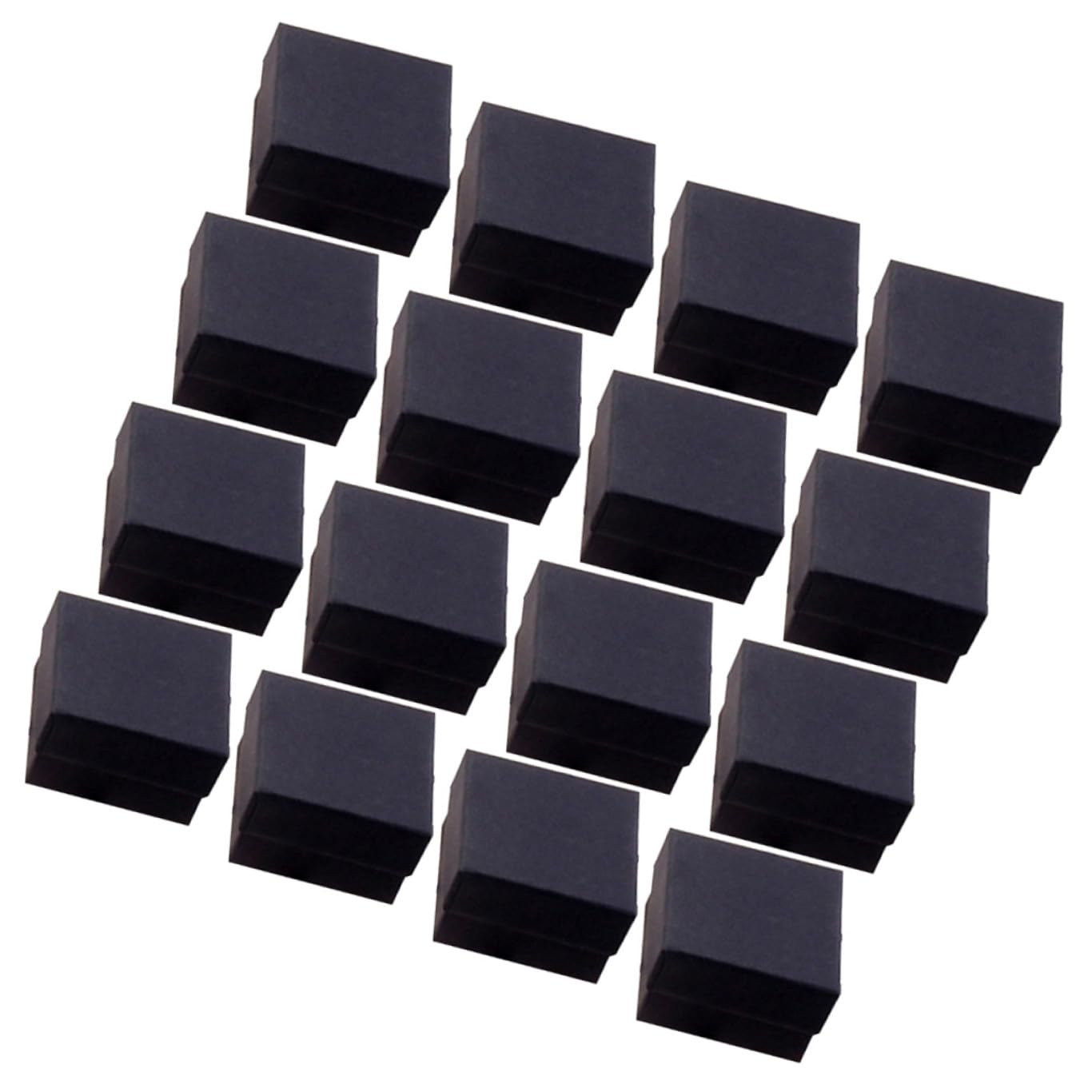 Boîtes à bijoux anti-poussière boîte kraft noire HEMOTON rangement x72 mousse