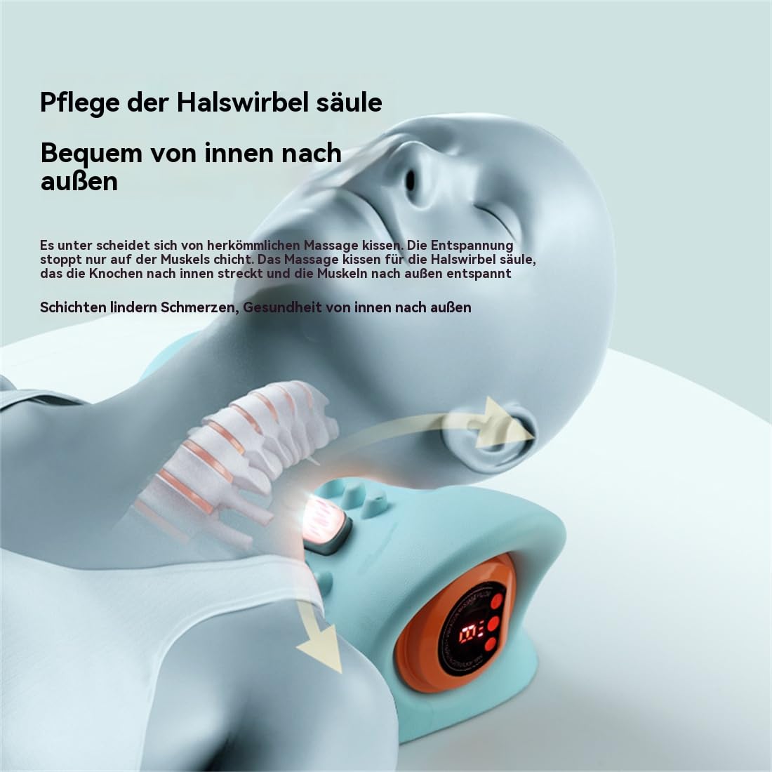 4-in-1 Nackenmassagegerät mit EMS & Wärmetherapie – Tiefenentspannung, Haltungskorrektur & Schmerzlinderung für Zuhause | Für Berufstätige, Senioren & Nackenschmerzbetroffene
