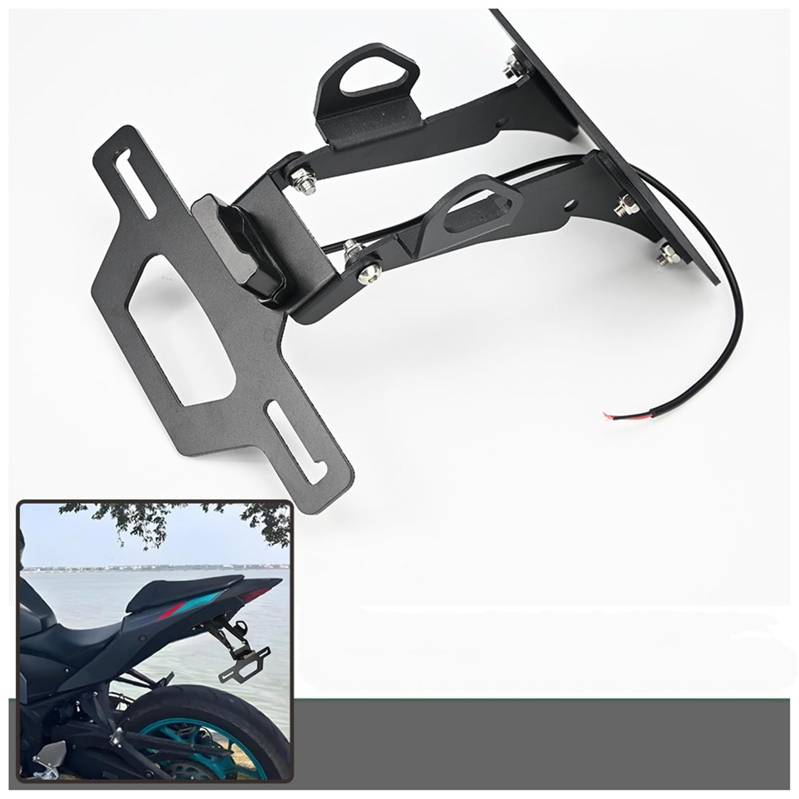 Portatarga Per Moto, Accessorio Per La Parte Posteriore, Con Luce LED E Eliminatore Di Parafango Per Y&amaha MT03 MT25 YZFR3 YZFR25