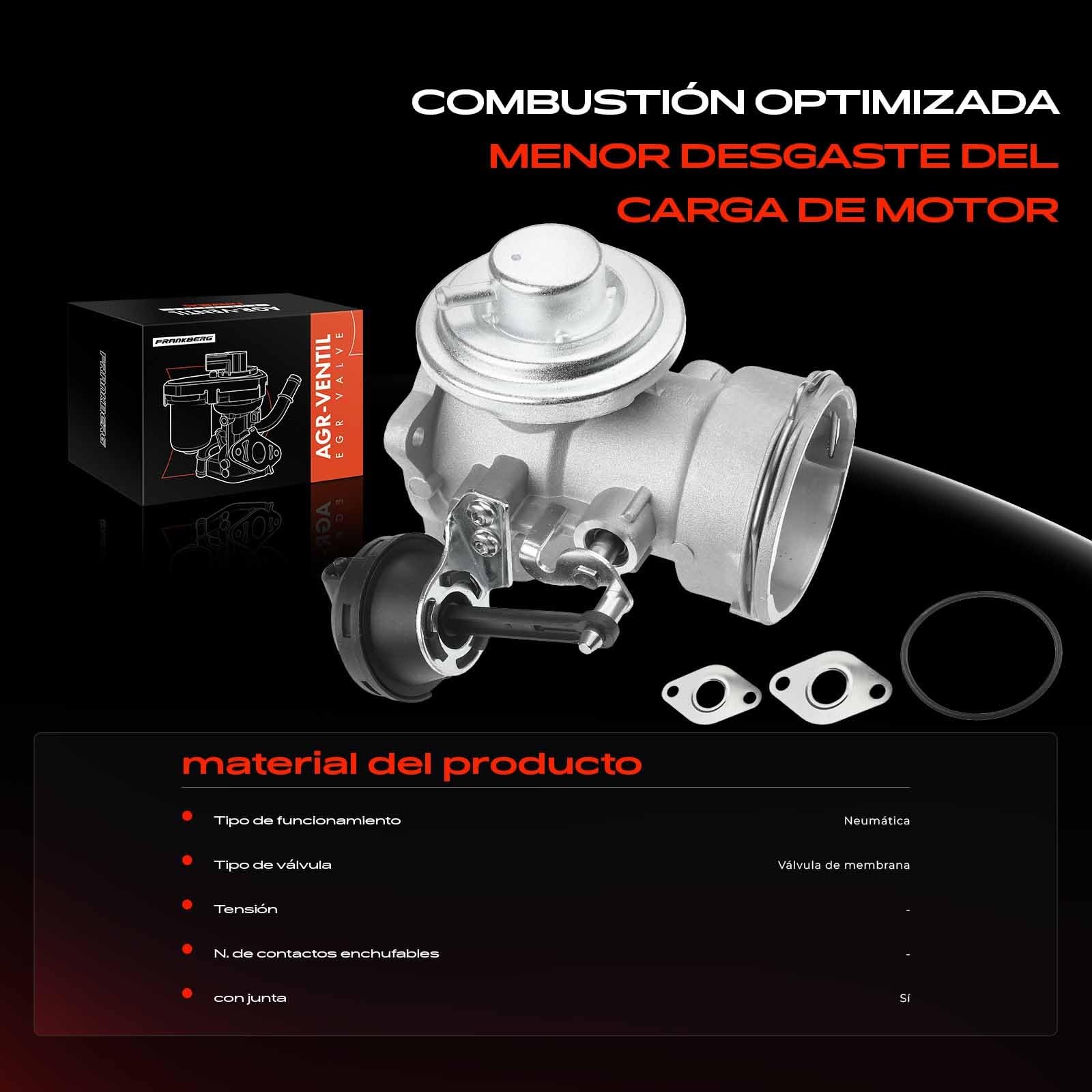 Frankberg Válvula EGR Compatible con C.a.d.d.y III MPV 2CB 2CJ 2KB 2KJ 1.9 TDI O.c.t.a.v.i.a II Combi 1Z5 1.9 TDI Altea 5P1 1.9 TDi O.c.t.a.v.i.a II 1Z3 1.9 TDI Toledo III 5P2 1.9 TDi 03G131501A