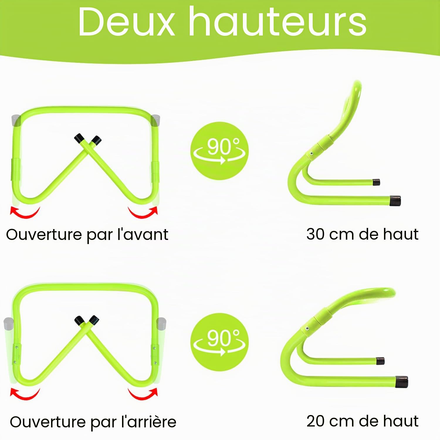 LZQ Lot de 6 obstacles de coordination - Hauteur réglable - Pour entraînement de football