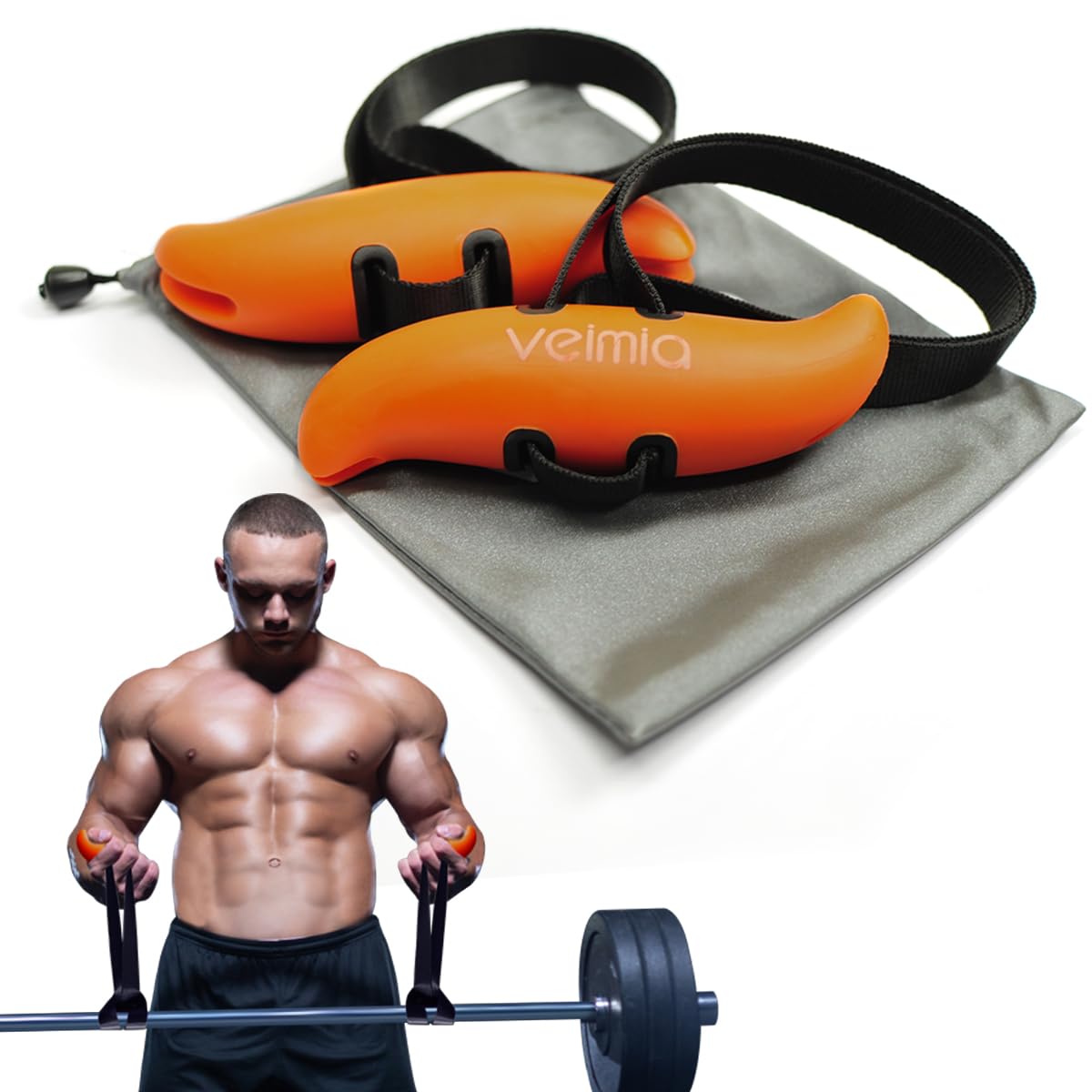 veimiaPull up Handles, Resistance Band Neutral Grip Handles,Multifunction Gym Workout Handles,Cable Machine Handles Used as Pull up Grips, LAT Pull Down Machine Attachment, T-bar Row
