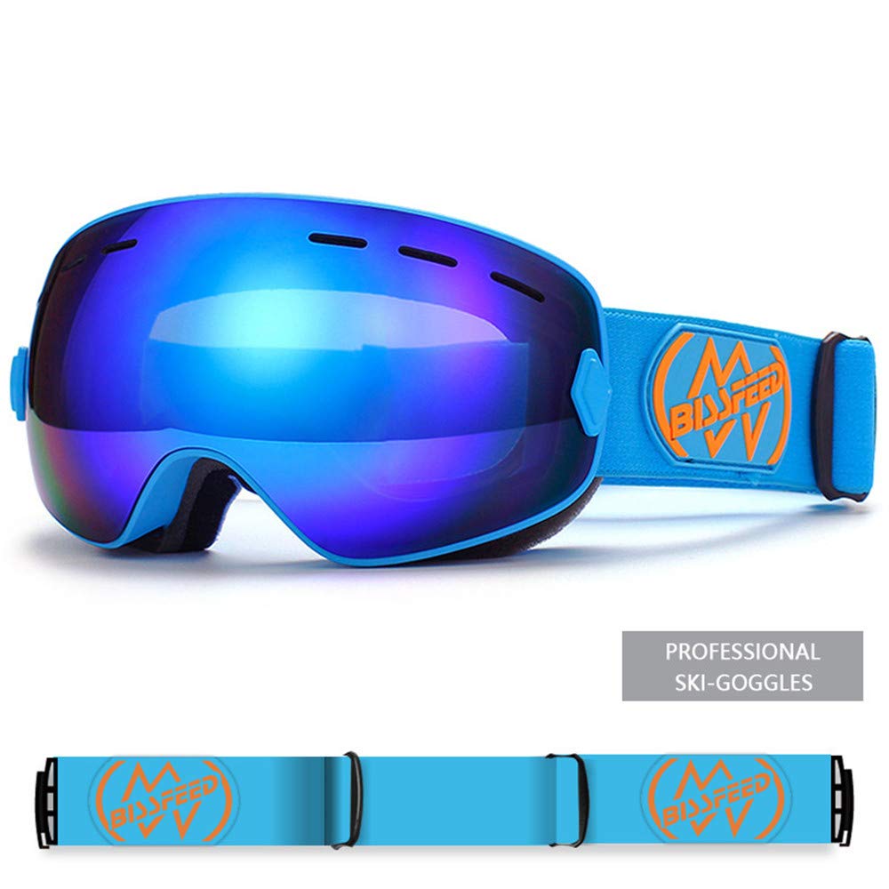 Lunettes de Ski pour Enfants, Lunettes de Ski antibuée à Double Couche sphérique, Lunettes d'escalade sur Neige compatibles avec Les Lunettes de myopie