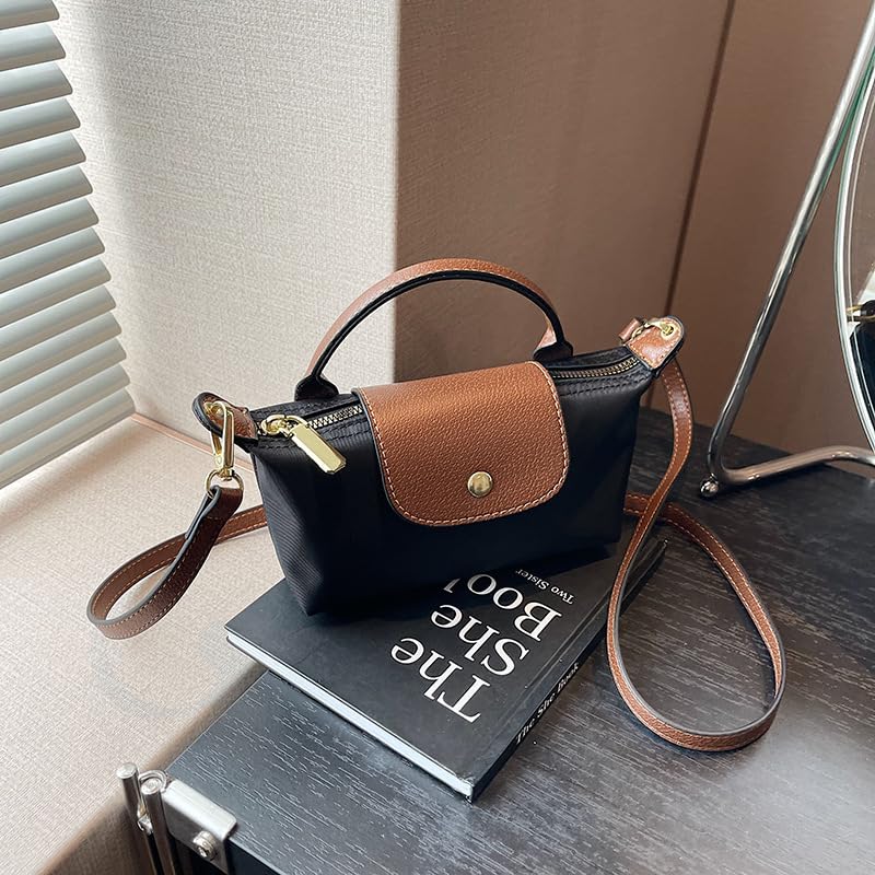 Bolso bandolera mini para mujer negro miniatura 3