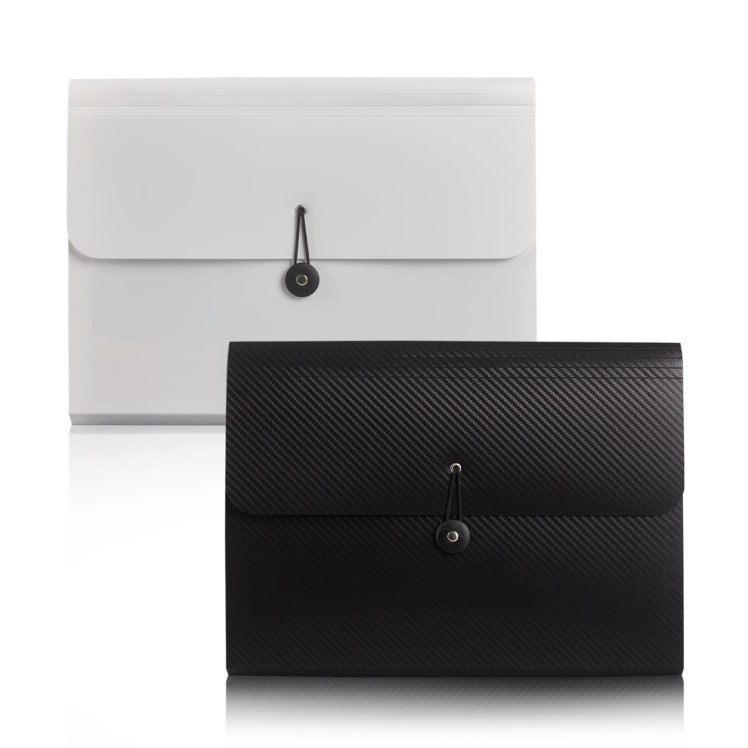 Cartella di archivio espandibile con 13 tasche, organizer per fisarmonica, cartella espandibile per documenti, organizer per carta, per lavoro, scuola, casa, ufficio, bianco nero