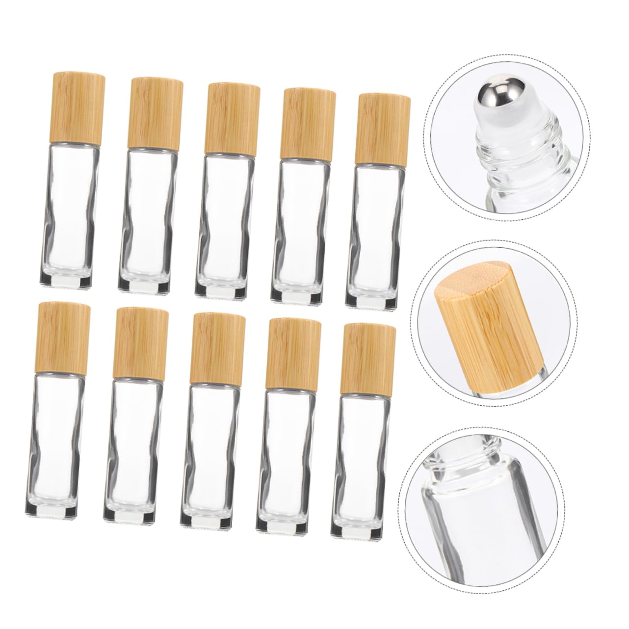 Healeved 30 Roll Flaschen Nachfüllbare Parfumflakons Kleine Ätherische Öle Behälter Transparent Reisegeeignet Design Praktisch Für Aromatherapie Und DIY Zufällige Zufällige Farbe