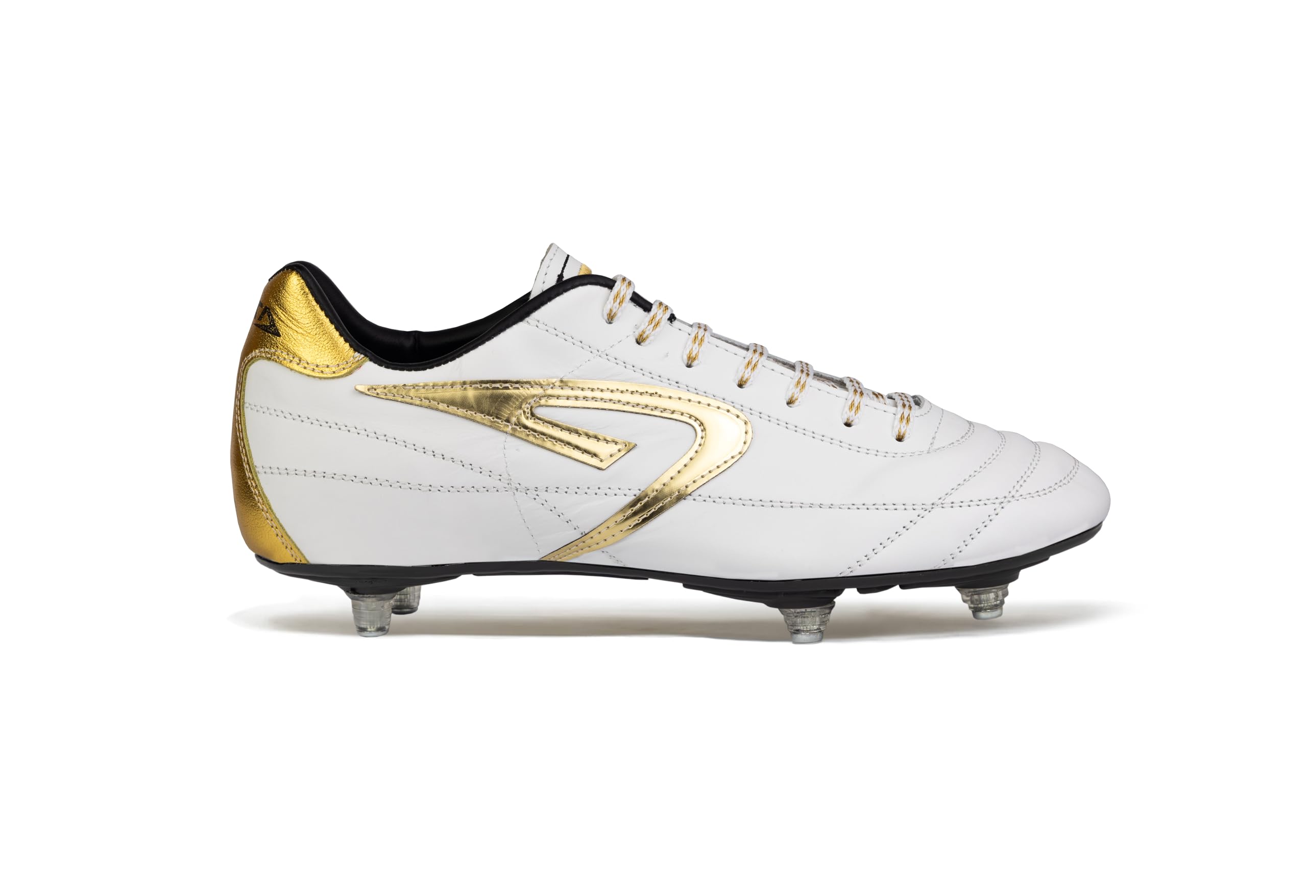 Scarpe da Rugby in Pelle di Vitello Soft Ground con 6 Tacchetti Intercambiabili - Club Rugby