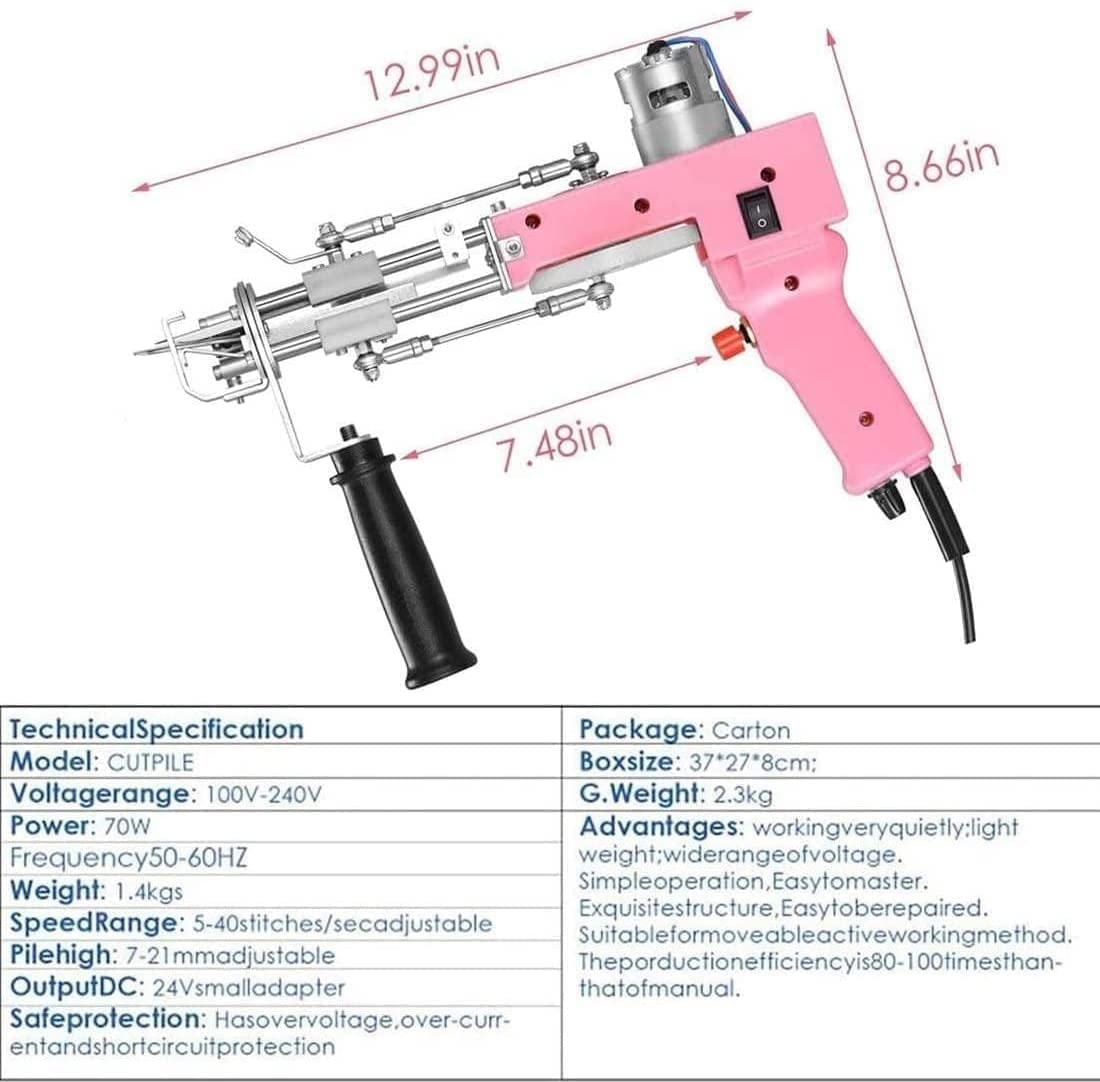 Amazon｜ラグタフティング編み機 - 電気カーペットタフティングガン