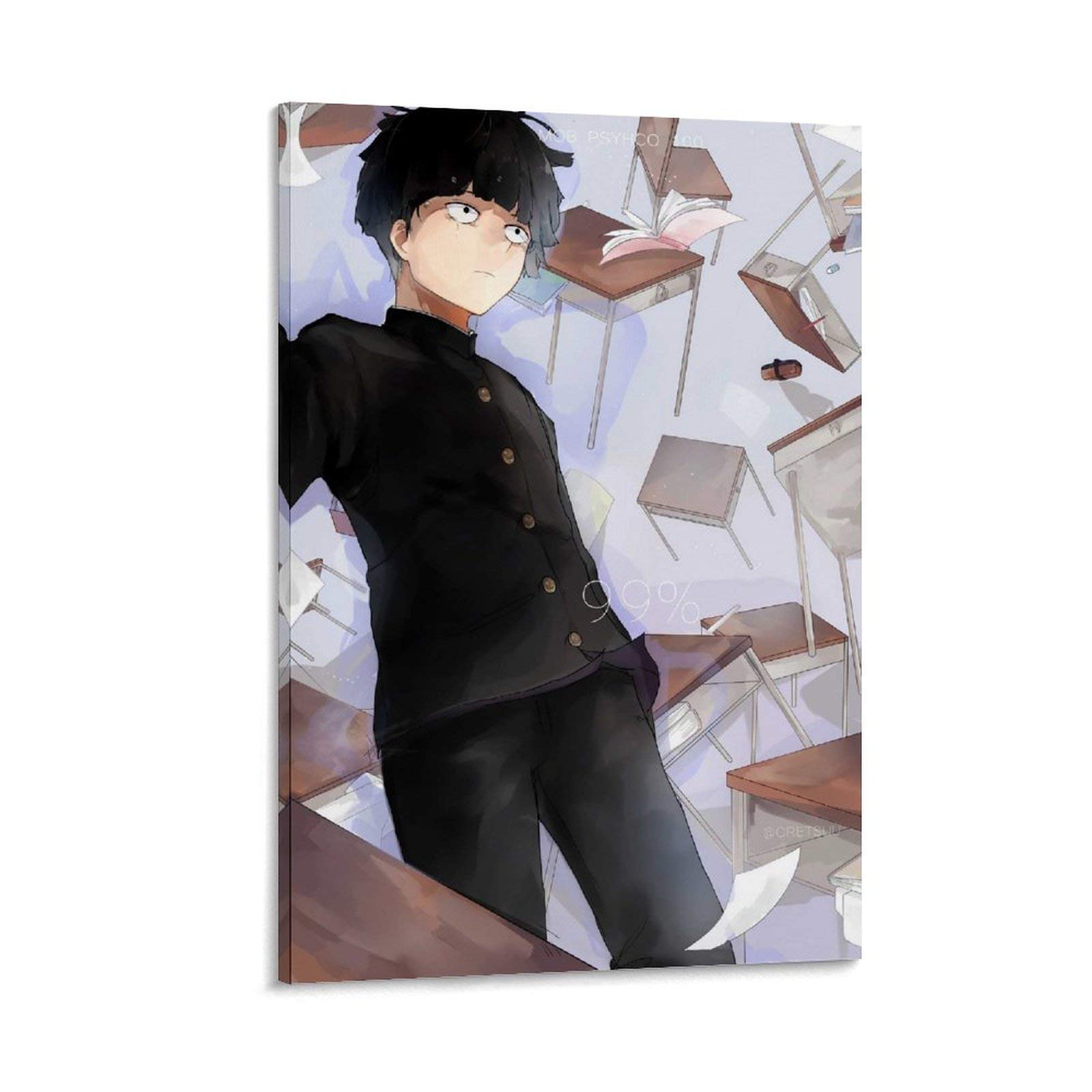 KRGGHR Anime Poster Kageyama Shigeo Canvas Art Poster and Wall Art Picture Print Modern Family Bedroom Decor Posters 08x12inch(20x30cm)