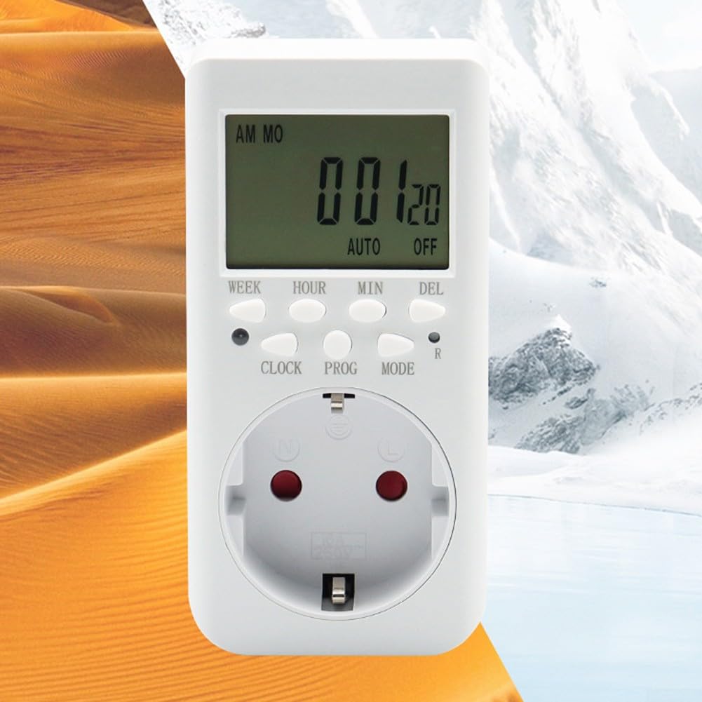 für 4 Stück Digitale Zeitschaltuhr Steckdose,LCD DisplayTimer Steckdose mit 20 konfigurierbaren Programmen und Countdown für Innen,24h Modus