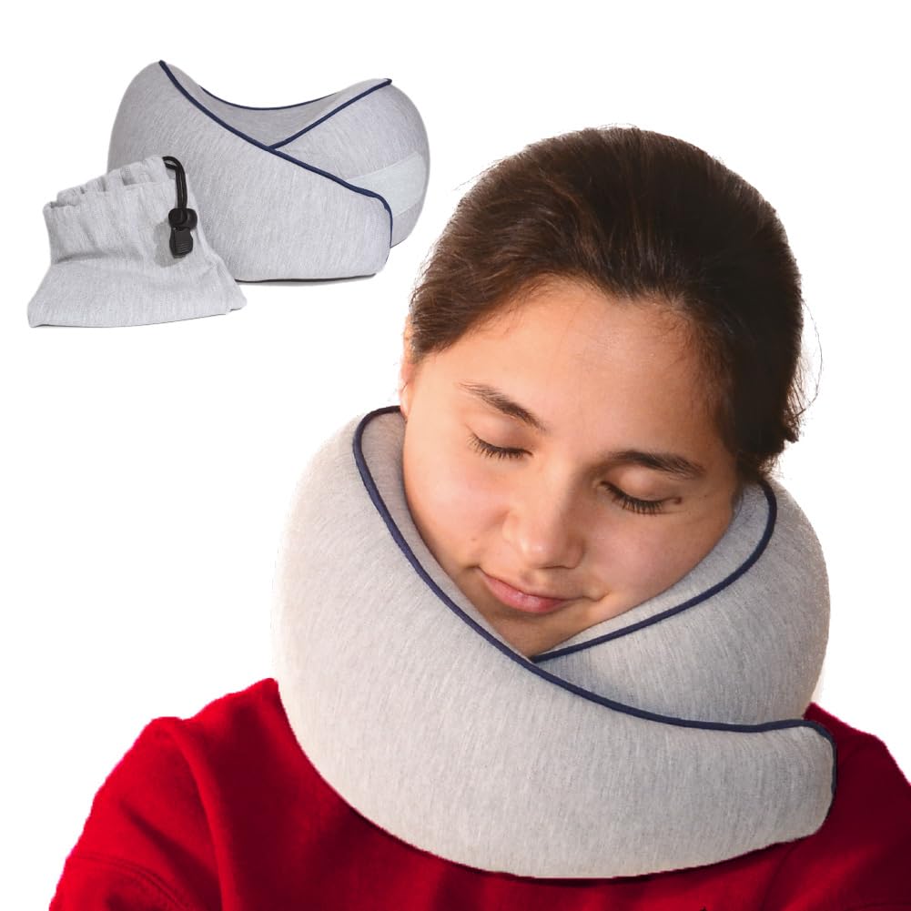 Sponsored Ad - Memory Foam Travel Pillow | Provides Real Support for Head, Neck and Chin | Best Firm Airplane Pillow for Long Flights
