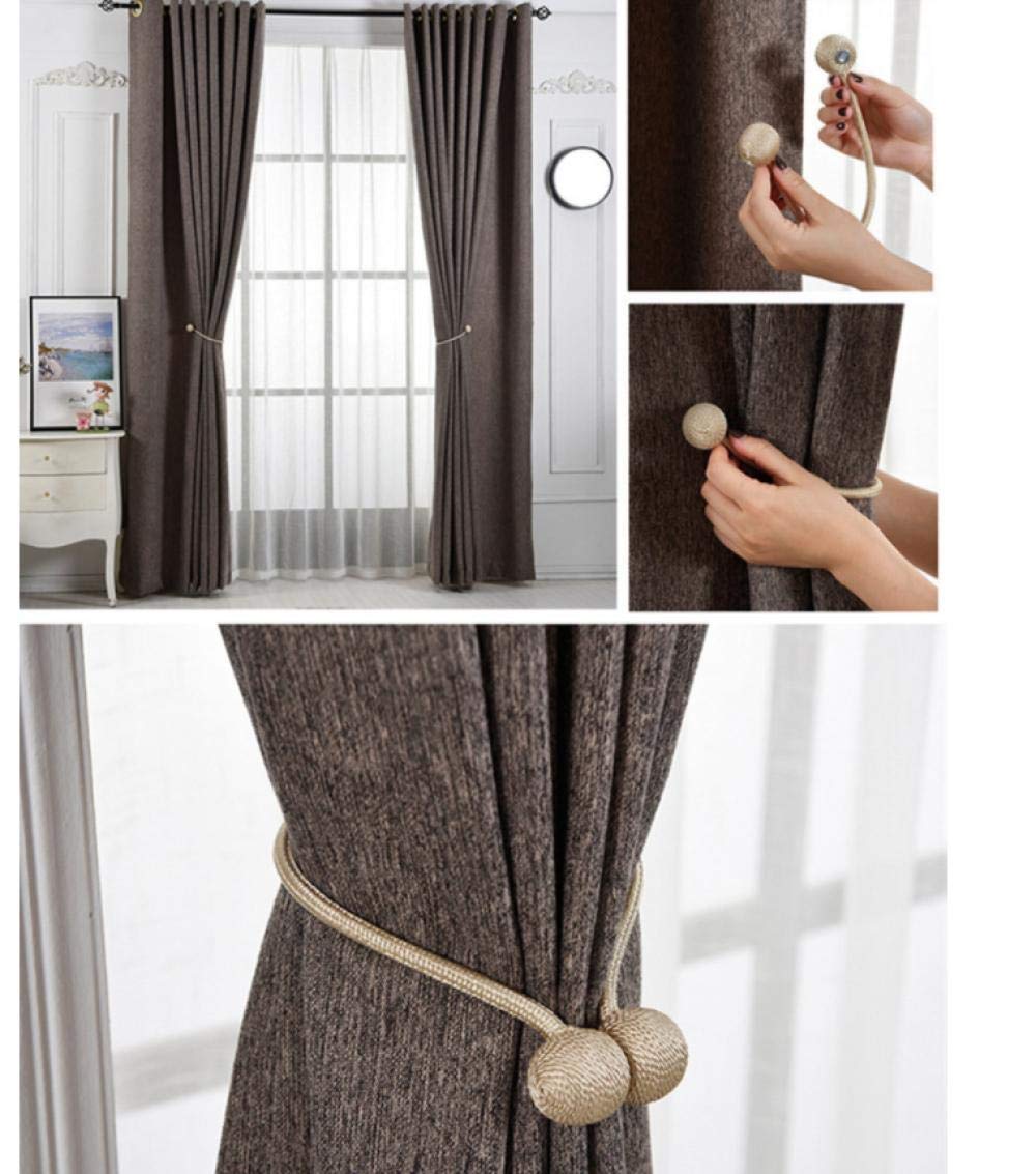 Hebilla de Cortinas 2 Piezas 30 cm Cortina Tiebacks Colgante cinturón Bola imán Hebilla Cuerdas Cortina Accesorios Tieback Correa Hebilla decoración del hogar Azul Marino
