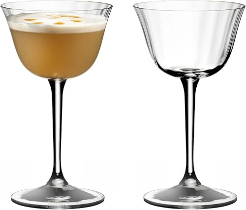 Miniatura 5 de Riedel Drink Specific Sour Optic Glassware - Juego de 4 copas de cristal para entusiastas de los cócteles y camareros con paño de pulido de