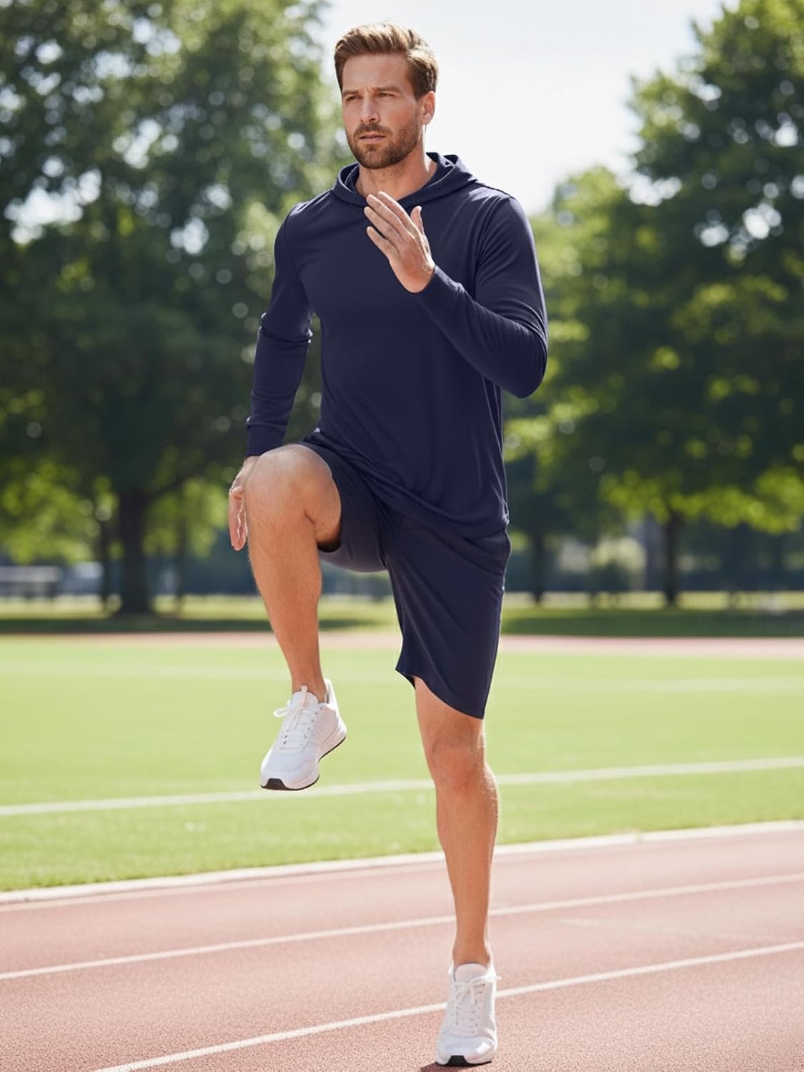 Mens Hoodies Long-Sleeve Shirts - UPF 50+ Sun Protection Shirts Lightweight Fishing... - Image 6