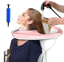 Lave-Cheveux Gonflable Portable pour Personnes âgées, handicapées, Femmes Enceintes, blessées, alitées, handicapées pour Laver Les Cheveux au lit, à la Maison, avec Pompe à air et Drainage