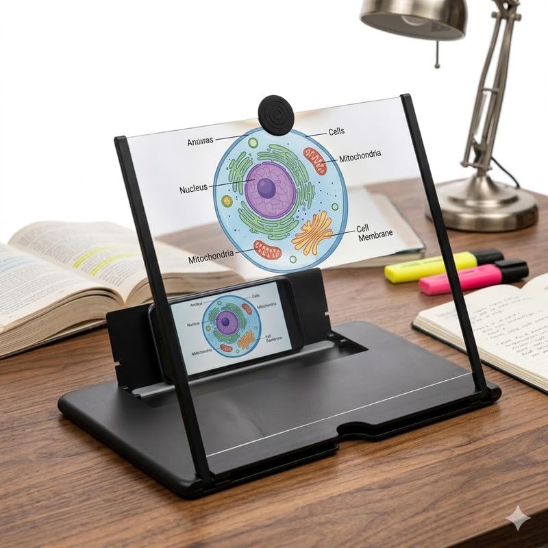Drumstone (10 Years Assured Warranty) 3D Mobile Screen Magnifier 12 Inch HD Video Amplifier with Foldable Stand Phone Screen Enlarger Bracket for Movies Gaming and Streaming Black-image-45