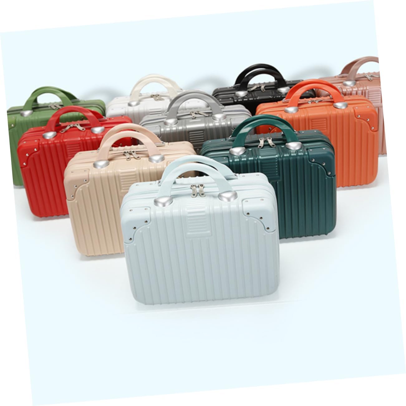 Portable Makeup Suitcase Dividers Travel Makeup Organizer for Cosmetics Storage Vintage for Women Easy to Use Any Setting
