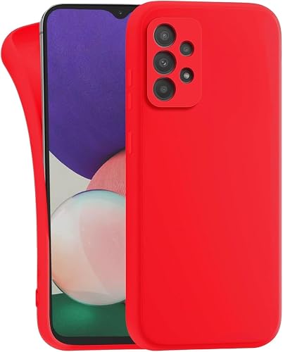 Liquid Silicone Back Case Compatible with Samsung Galaxy A73 - Red