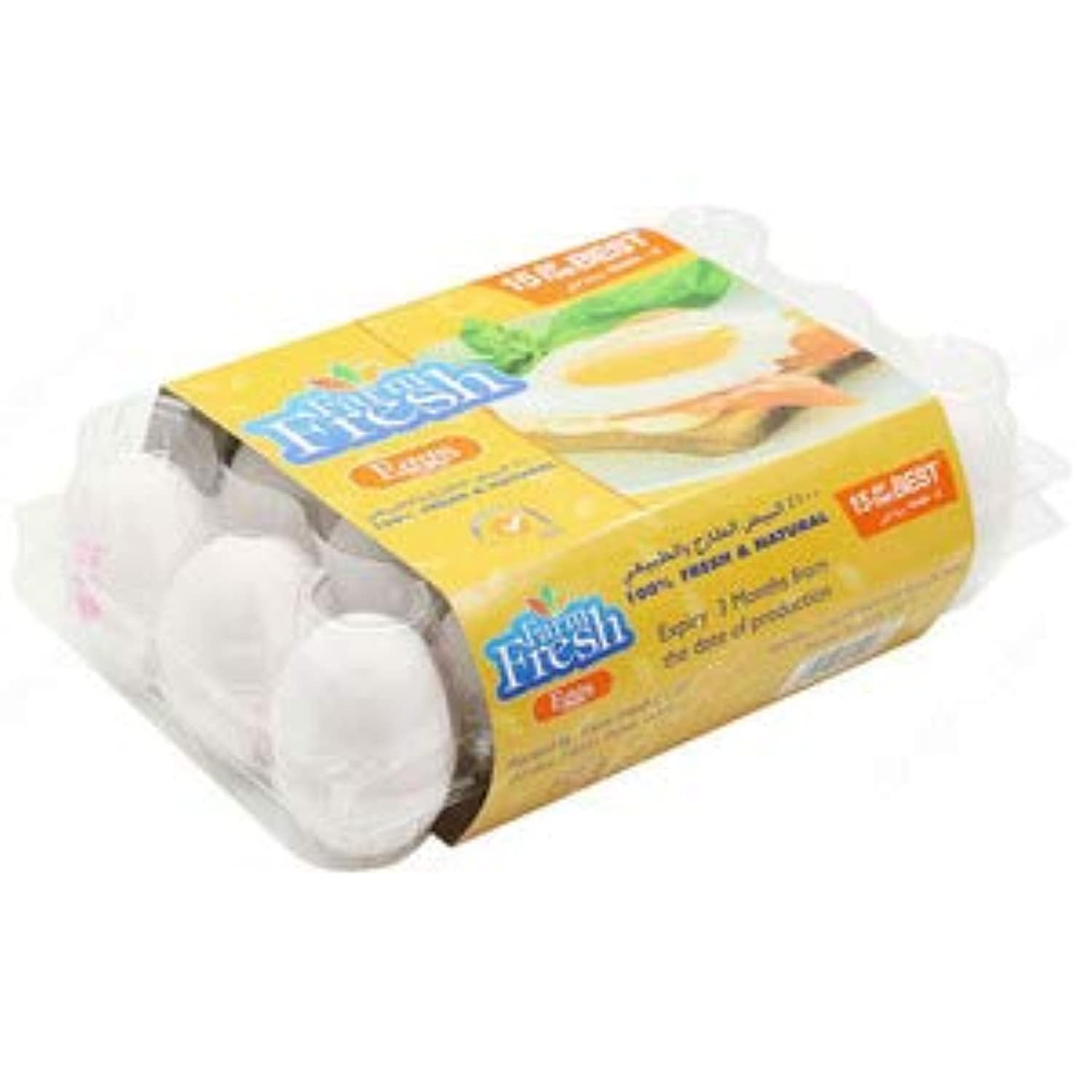 Farm Fresh White Eggs Large 15pcs