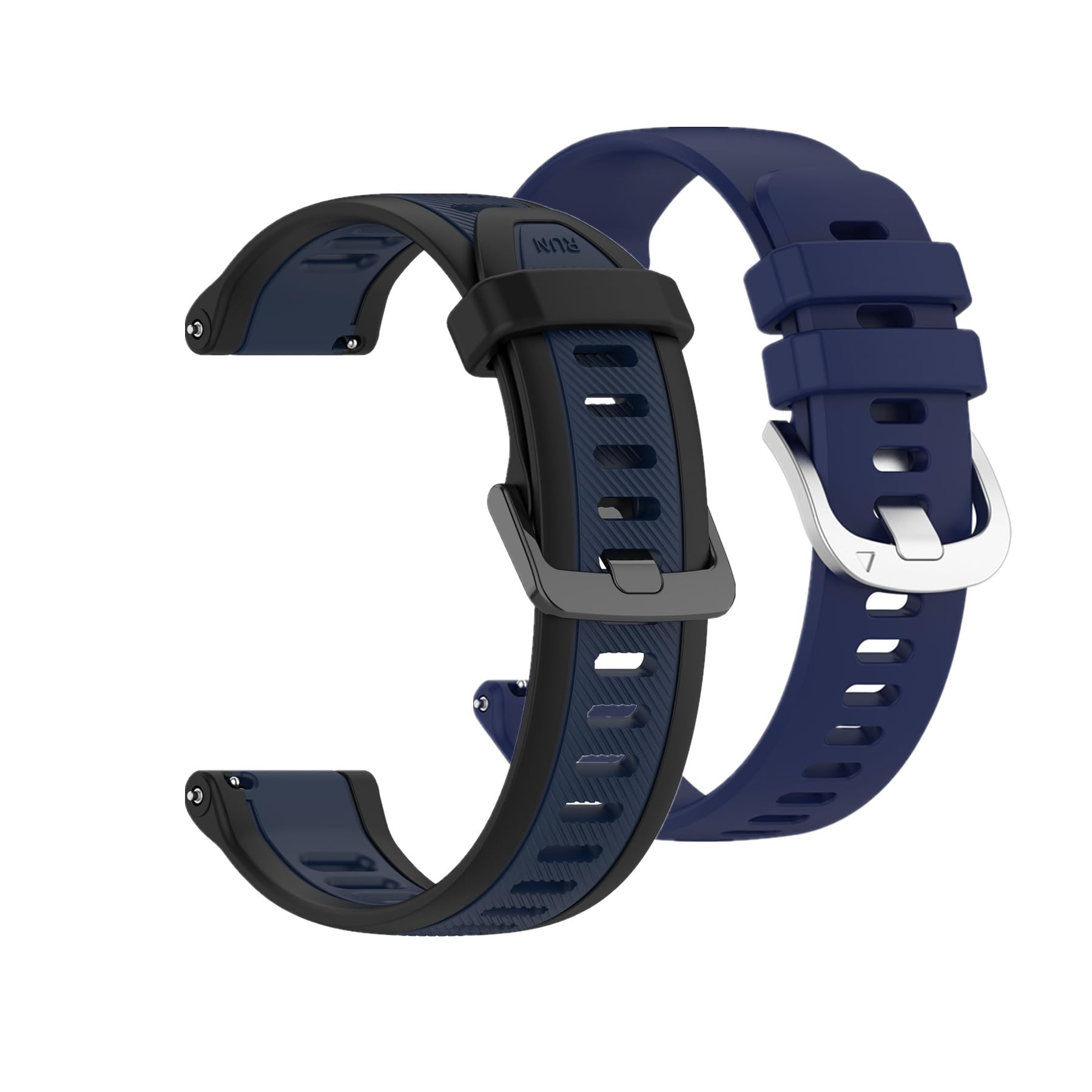 Muovrto Silicone Watch Strap for Garmin Approach S12/S42, Pack of 2 20mm Soft Replacement Sport Band for Garmin Vivoactive 3/Forerunner 245 (Dark Blue)