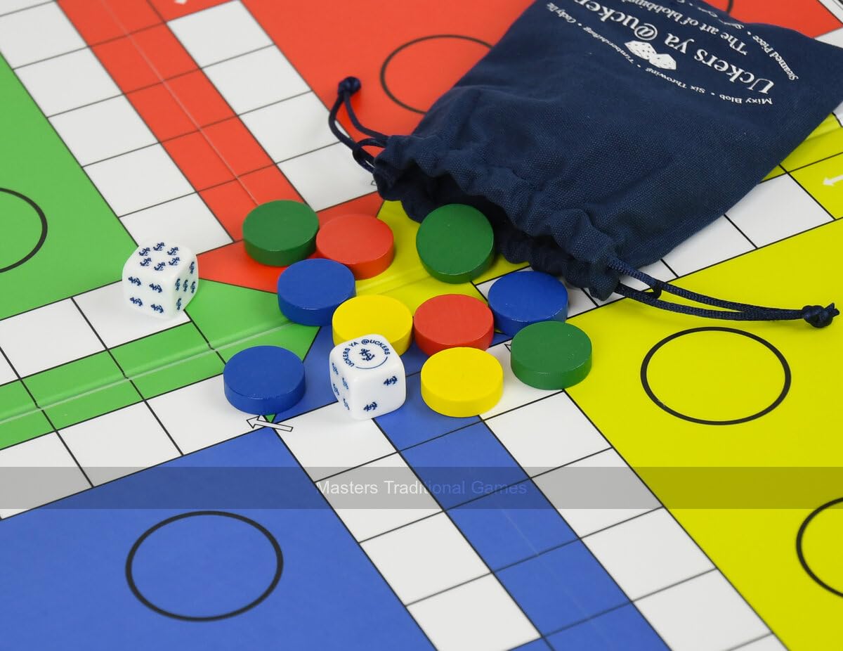 Quad Fold Wooden Uckers Game - Standard Edition, One Colour, 45cm x 45cm - Image 2