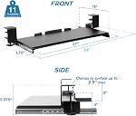 Mount-It! Keyboard Tray Under Desk, Clamp-On No-Drill Slide-Out Keyboard Drawer with Mouse Platform, 27" x 11" Ergonomic Keyboard Tray for Home Office, Fits Desks up to 2.2" Thick