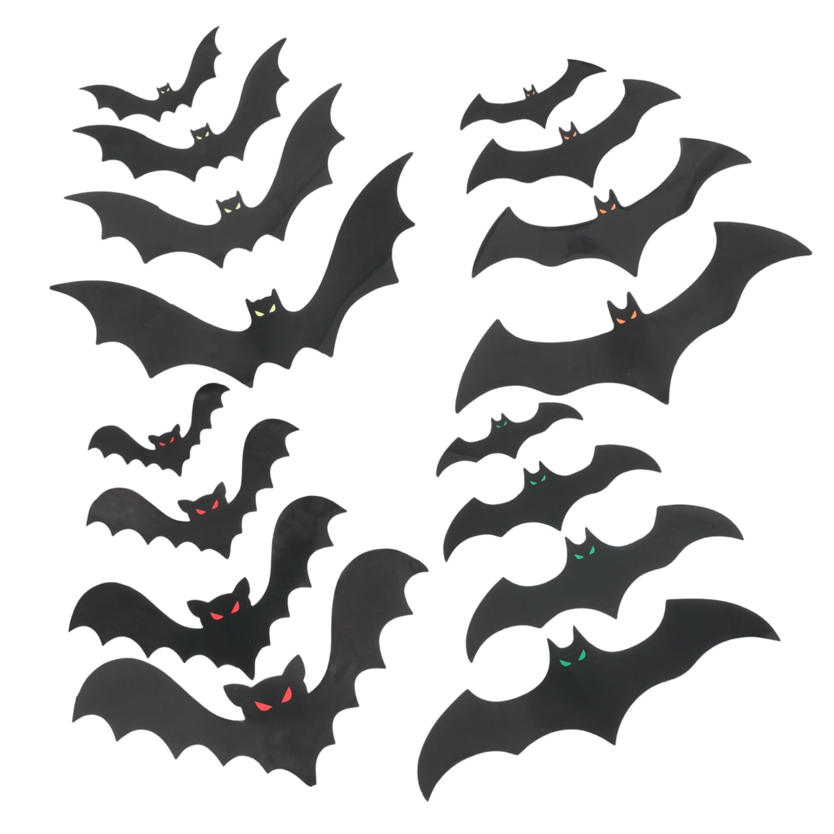 Pegatinas Halloween murciélagos solución rápida para decorar portones grandes sin dañar pintura
