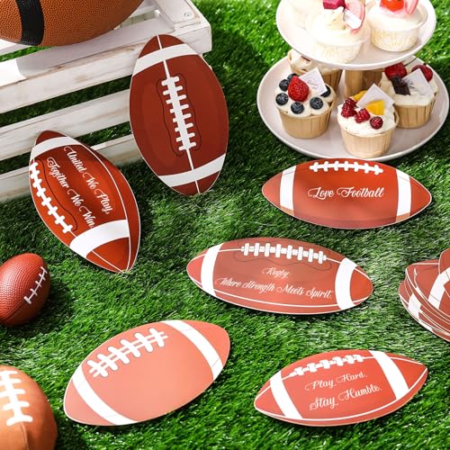 Image of Taobary 24 Pcs 7.09'' Football Cutouts Bulletin Board Decorations 6 Design