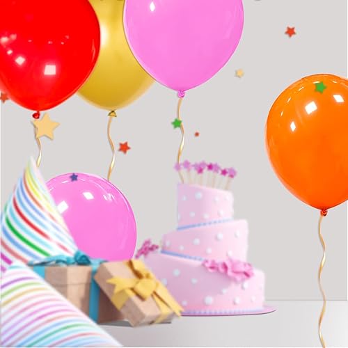 Miniatura 6 de 32 globos grandes de color rosa de 18 pulgadas, globos redondos de látex grandes para decoración de cumpleaños y bodas (rosa)