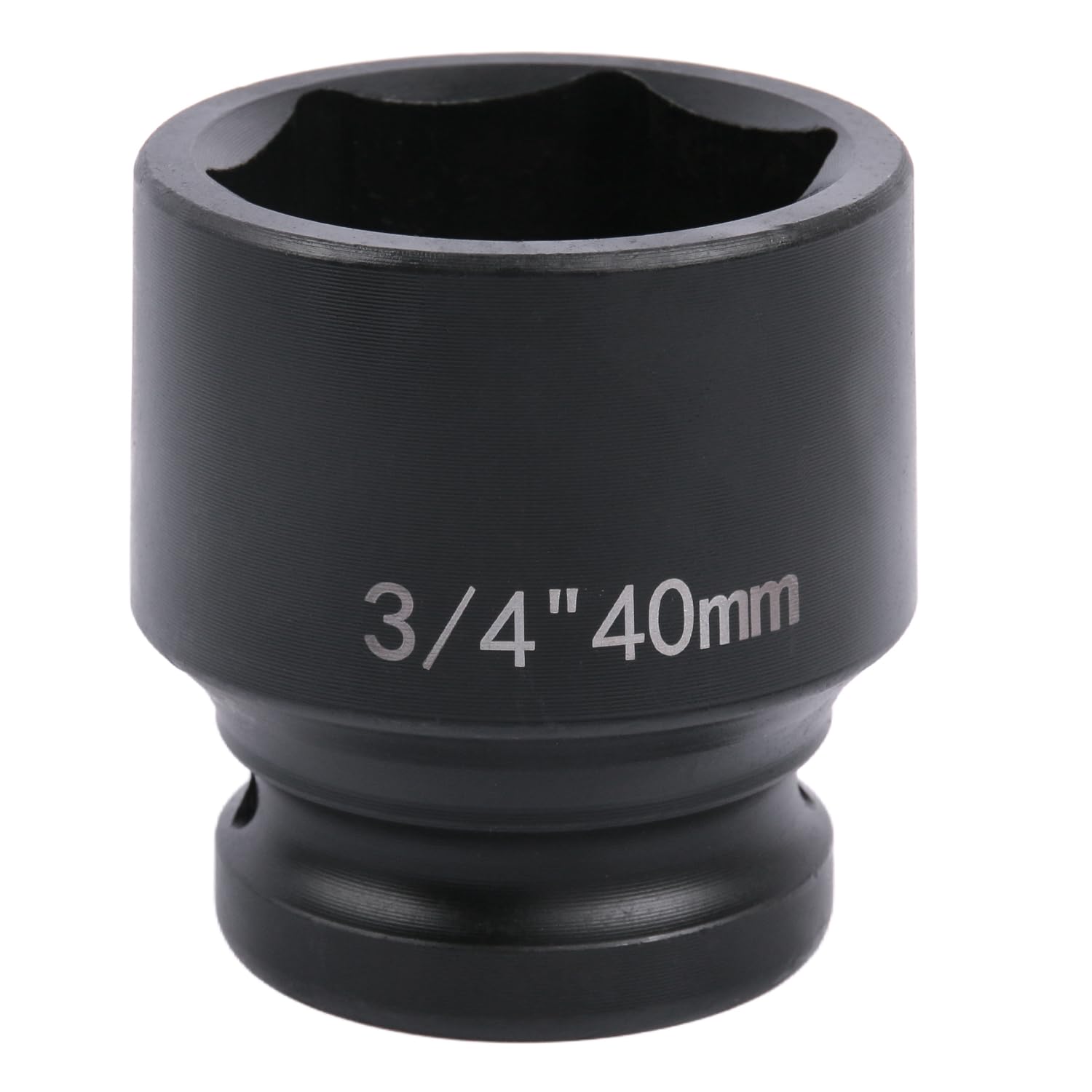 Uxney 3/4" Drive 40mm Impact Socket，6-Point Chrome Molybdenum Steel, for Heavy-Duty Truck and Automotive Repair, Metric — image 1