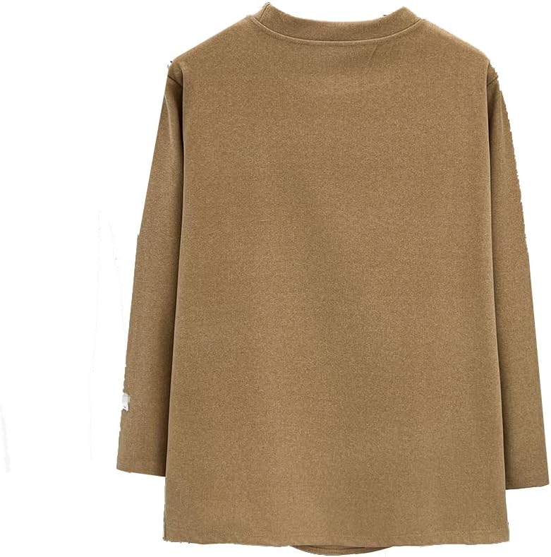 Spring/Autumn Casual Plus Size New Women Classic Thermal Shirt Solid Color Long Basic Warm Female Tops