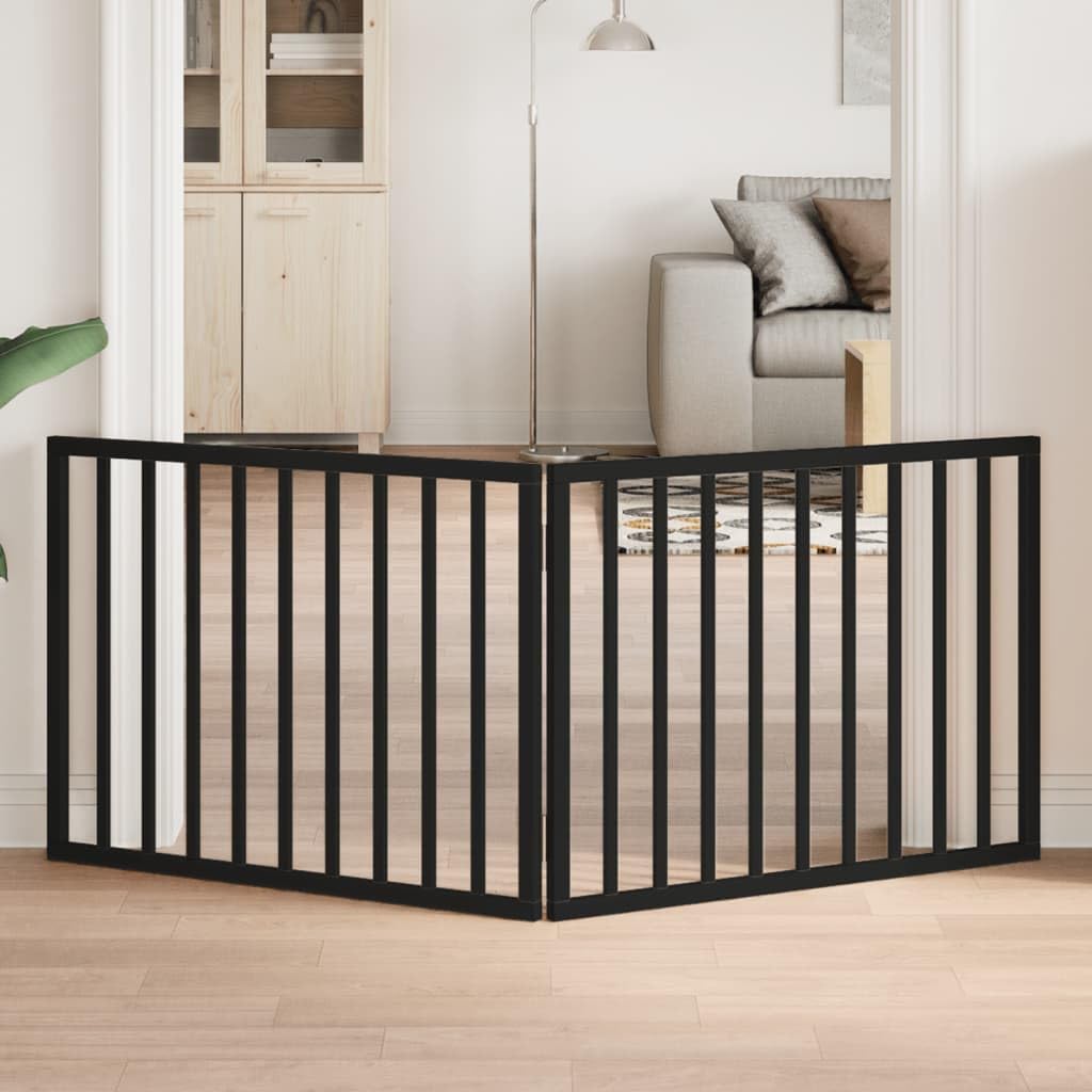 Rejilla plegable para perros, 2 paneles, de madera de álamo de 160 cm, independiente, plegable, portátil, para perreras, cañones, cachorros, protección, seguridad, entrenamiento en el jardín