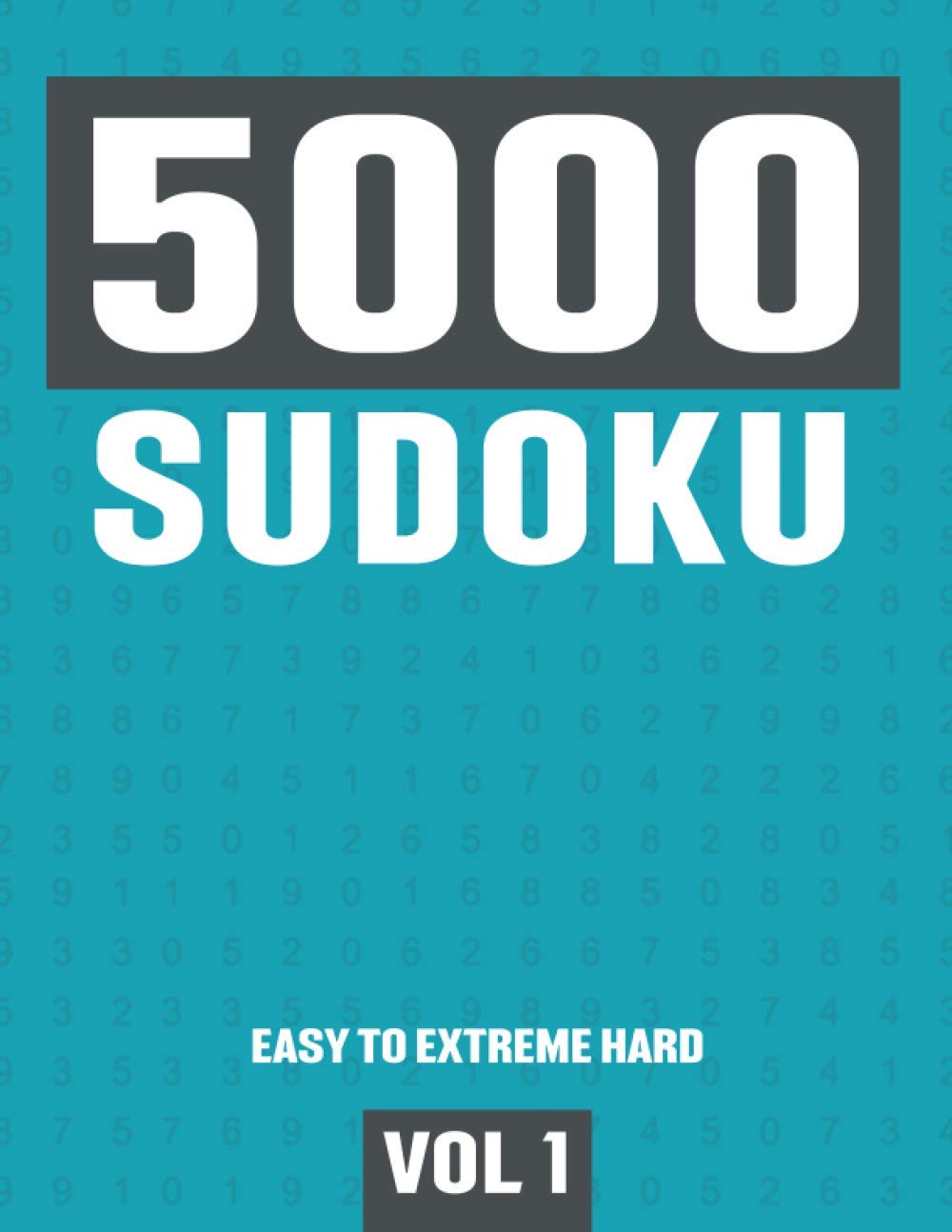 5000 Sudoku: Big Suduko Puzzle Book for Adults with 5000 Sudoku - Easy to Extreme Hard Puzzles - Vol 1