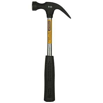 STANLEY 51-152 Claw Hammer with Steel Shaft for Masonry, Woodwork, Fittings for Home, DIY, Mechanic, Industrial & Professional Use, GREY & BLACK