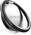Cell Phone Ring Holder, Lamicall Finger Ring Stand - Universal Phone Cradle Kickstand, for iPhone 17 16 15 14 13 12 11 Pro Max, Galaxy S25 S24 S23 S22 S21 S20, All Android Smartphone, Black