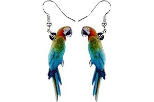 Cute Acrylic Parrot Drop Dangle Earrings