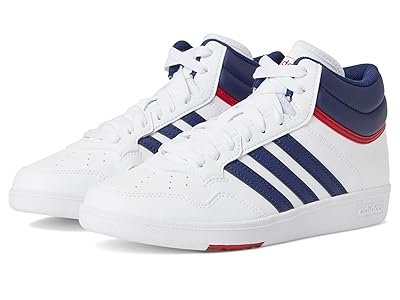 adidas Kids Hoops 4.0 Mid Top Basketball Shoes (Big Kid) Kids Shoes White/Dark Blue/Team Victory Red