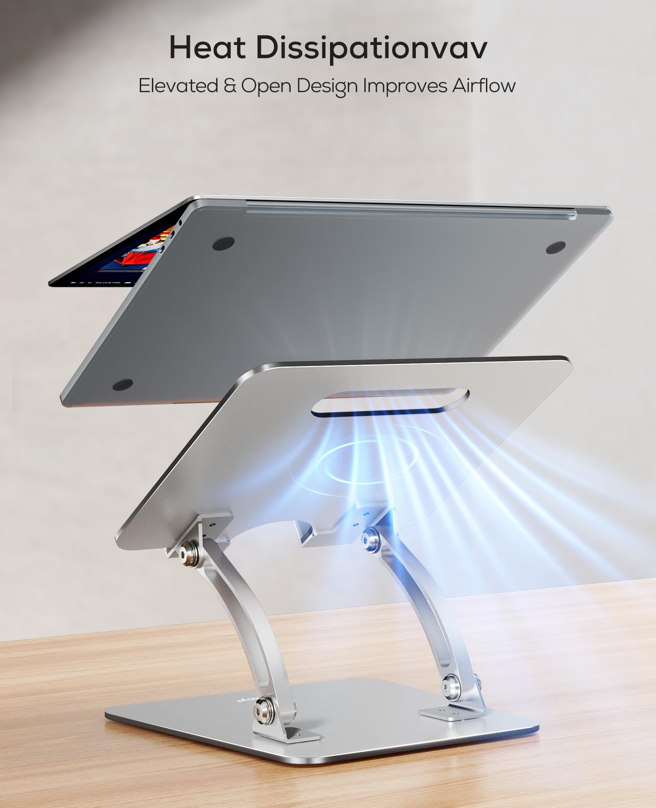 Nulaxy alluminio regolabile raffreddamento di supporto Silver.