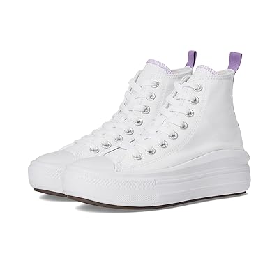 Converse Kids Chuck Taylor(r) All Star(r) Move Platform (Big Kid) Boys Shoes White/Pixel Purple/White