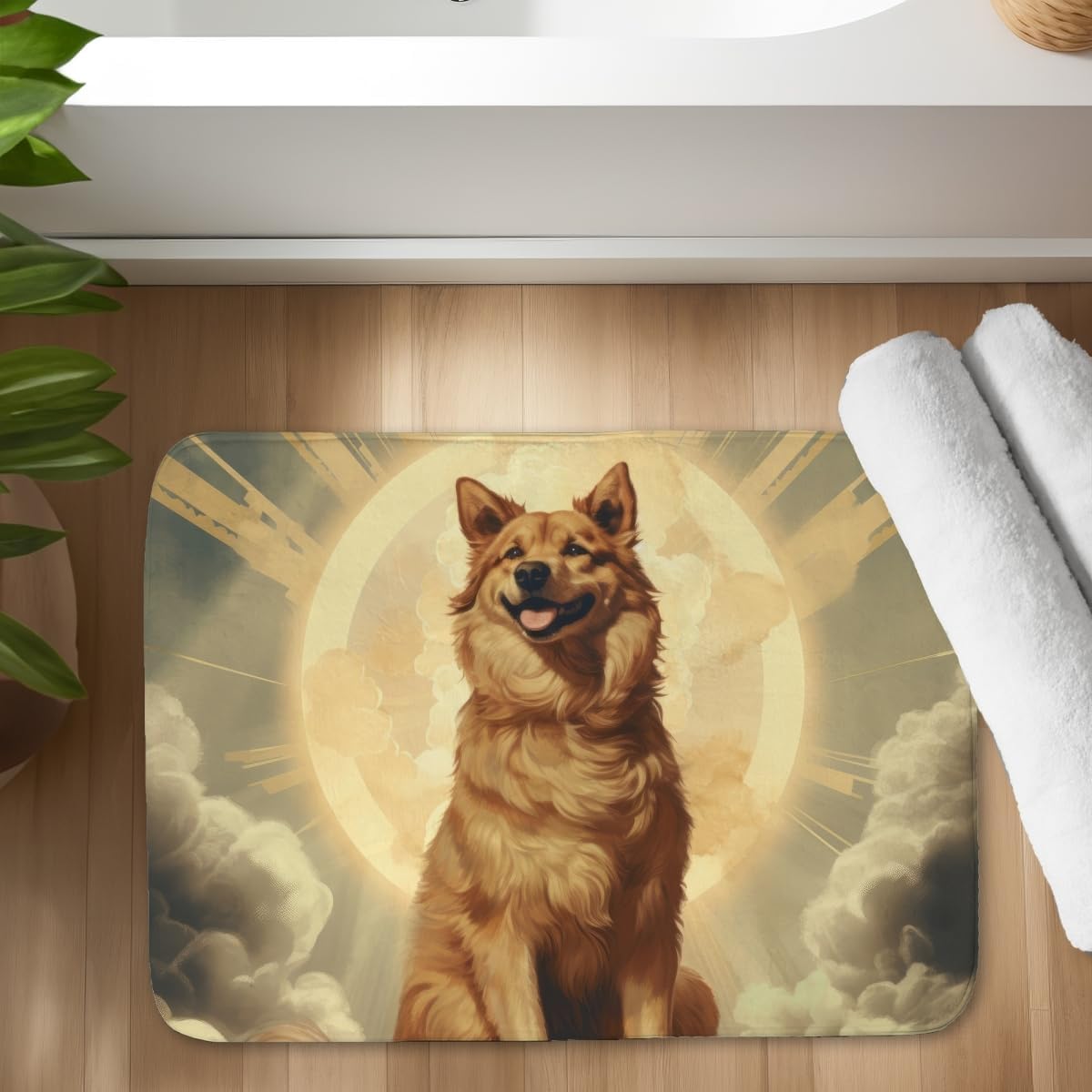 MWW C1BM1724Z8QS69 17 x 24 in. Mans Best Angel Gray Bath Mat - Stylish Home Decor Accent