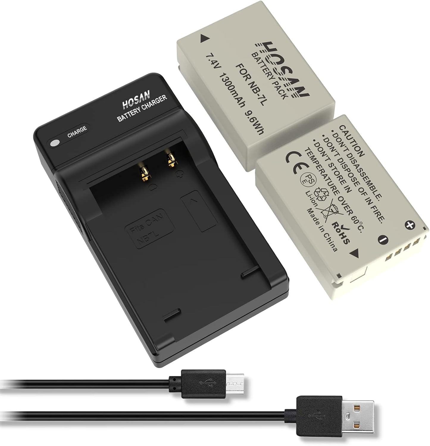 HTYCSCZ NB-7L Replacement Camera Battery (2-Pack) Set for Canon NB 7L Canon PowerShot G10, G11, G12, SX30