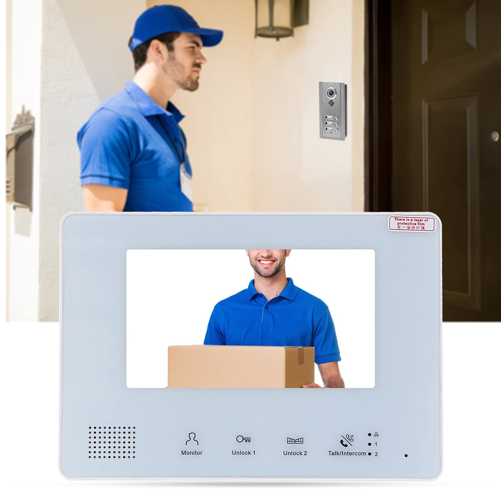 Portero Automático Antirrobo, Intercomunicador Visual Timbre Telefónico Con Videoportero Con 1 Máquina Para Exteriores (cámara) Para Videoportero