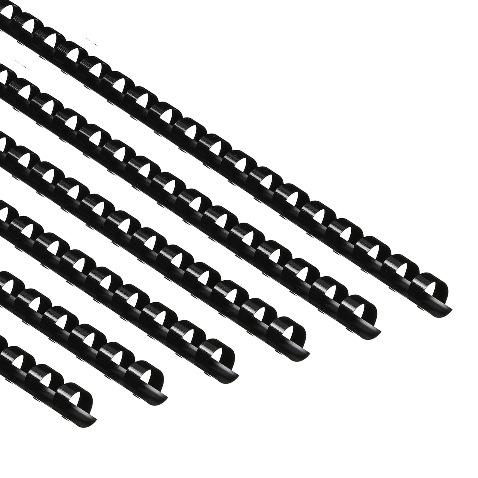Yunsailing 150 Pack Plastic Binding Combs Plastic Binder Comb Ring 19 Ring Binding Spines Letter Size Spiral coils for Notebook Calendar(3/8 in,Black)