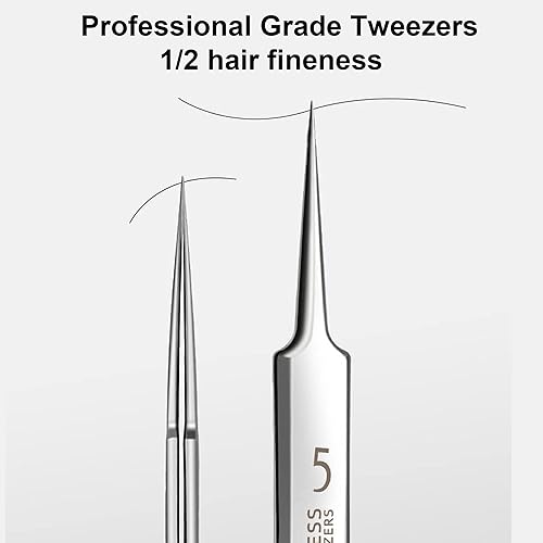 Miniatura 5 de Pinzas profesionales para eliminar puntos negros, kit de herramientas de precisión para reventar, extractor de puntos negros de acero inoxidable de