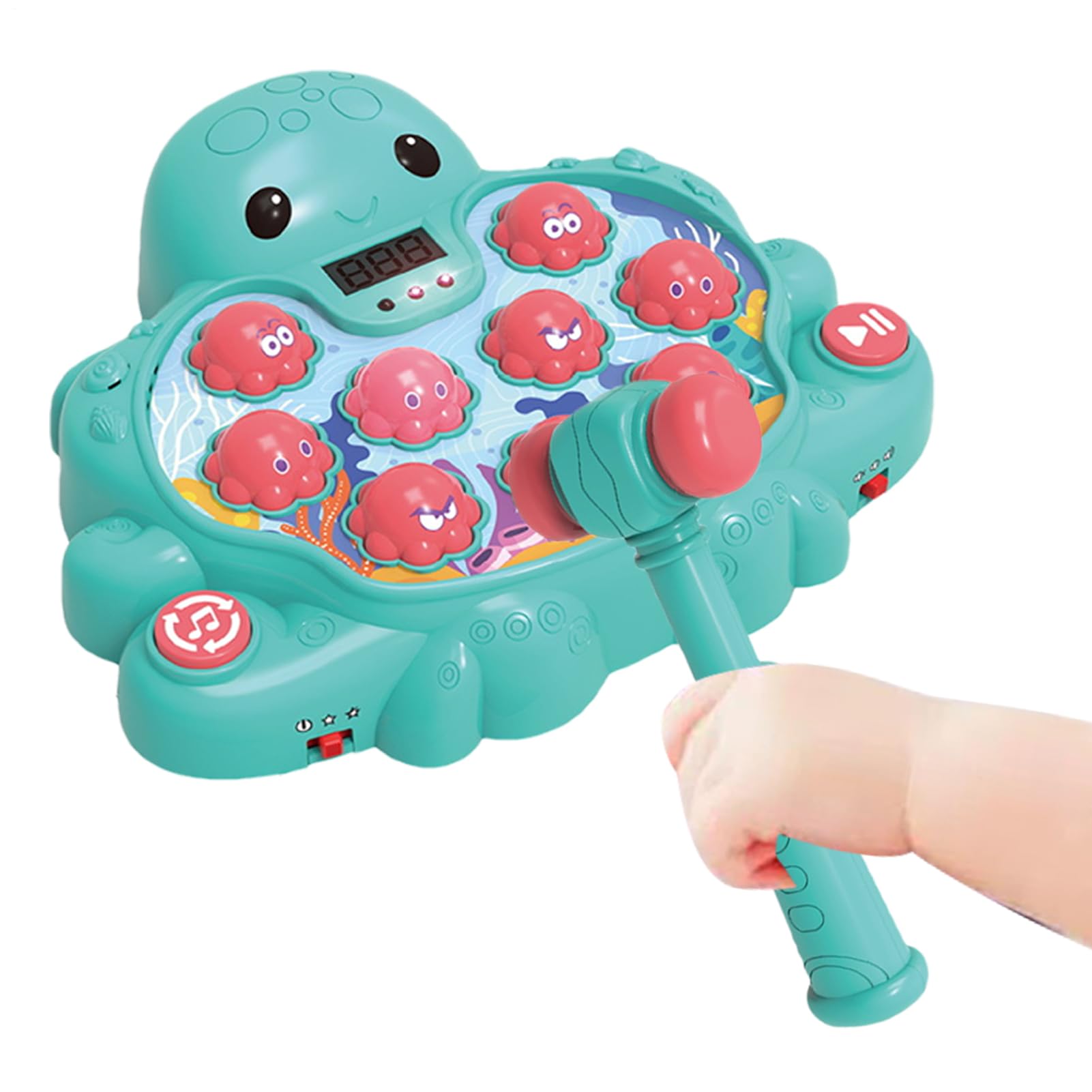 Hammerspielzeug Interaktives Hämmer-Spiel | Tintenfisch Form Hand Auge Koordination Lernspiel Für Kinder Vorschule Zuhause Unterwegs Mädchen Junge Entwicklung